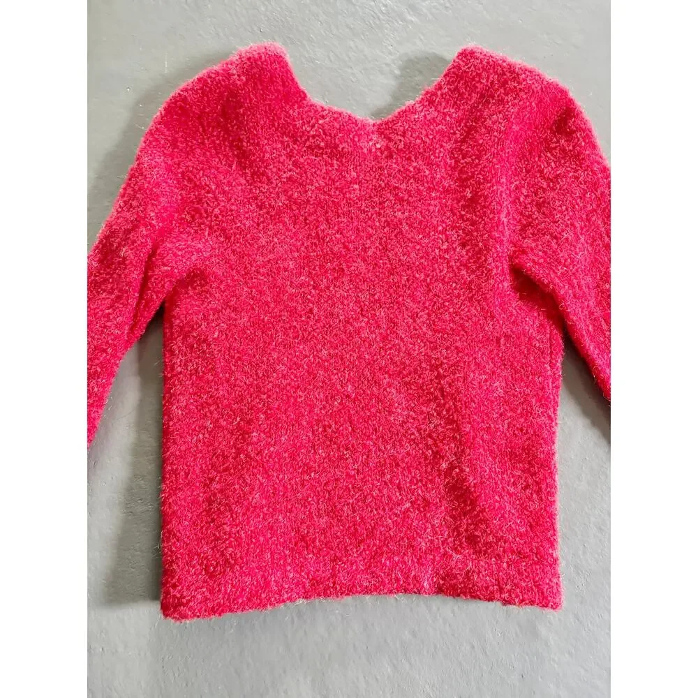 Y2K Cherry Red Fuzzy Knit 3 Piece Set Holiday Party Perfect Size S/M